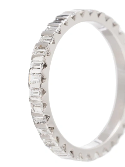 Shop Le Gramme 18kt White Gold Diamond Full Pave Ring