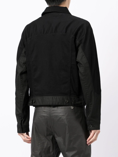 Shop Julius Panelled Cropped Jacket In Schwarz