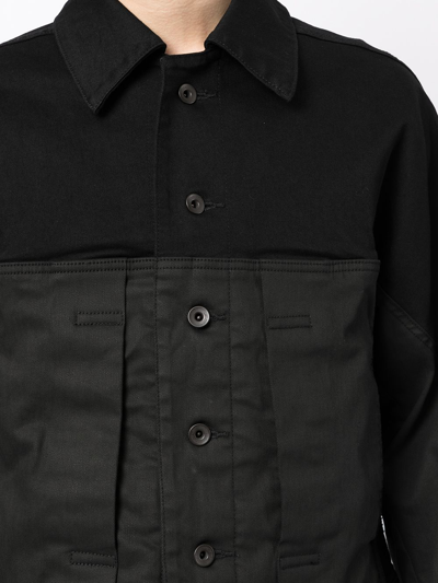 Julius Panelled Cropped Jacket In Schwarz