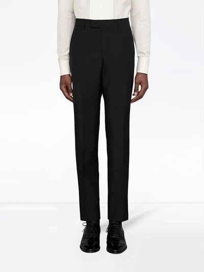 Shop Gucci Heritage Tailored Trousers In Black