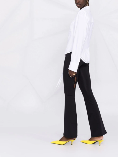 Shop Rui Cut Out-detail High-waisted Trousers In Schwarz