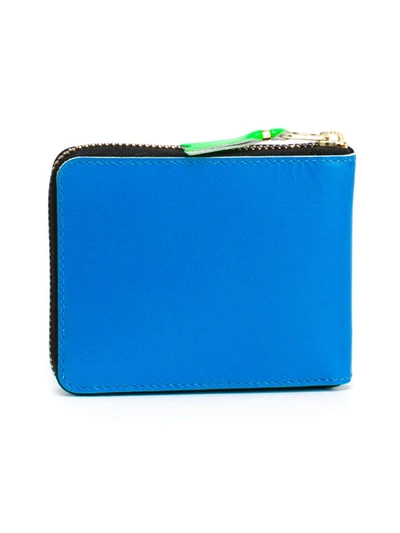 Comme Des Garçons Zip Wallet In Blue
