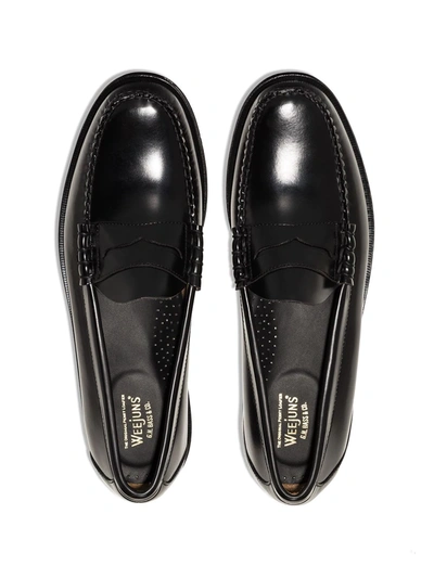 G.h. Bass & Co. Weejuns Heritage Larson Leather Loafers In Black
