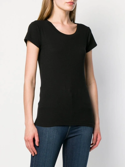 L Agence Ressi Crew Neck T-shirt In Black