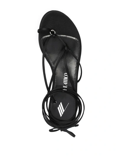 Shop Attico Wraparound Style Sandals In Black