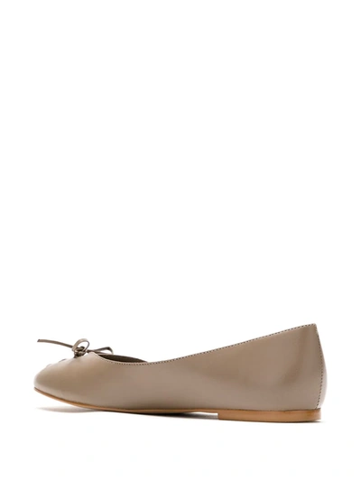 Sarah Chofakian Pila Leather Ballerinas In Brown