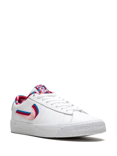 Shop Nike Sb Blazer Low Gt "parra" Sneakers In White