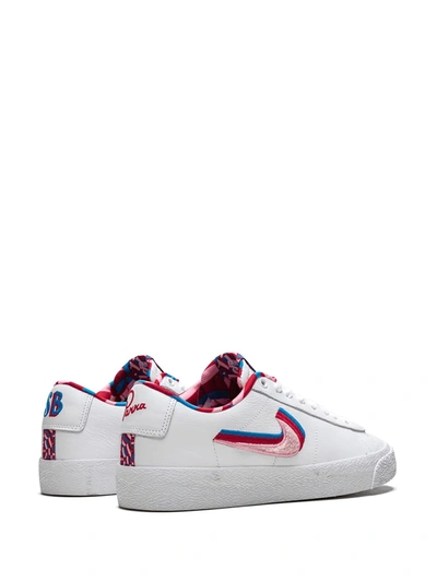 Shop Nike Sb Blazer Low Gt "parra" Sneakers In White