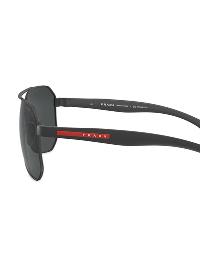 Shop Prada Linea Rossa Sunglasses In Black