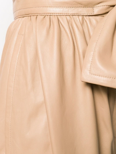 Shop Zimmermann Tapered Leather Trousers In Neutrals