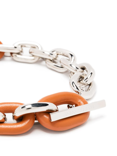 Rabanne + Tsunehisa Kimura Xl Link Silver-tone And Enamel Necklace In Silver