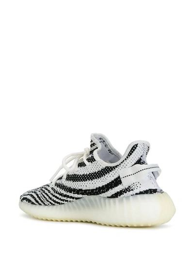 Yeezy Boost 350 V2 Zebra Sneakers In White Cotton In Black