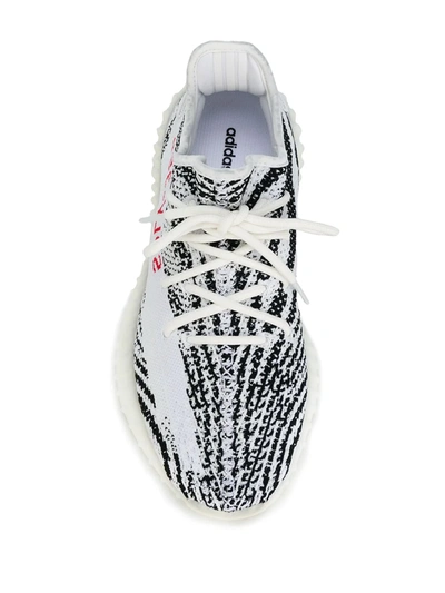 Yeezy Boost 350 V2 Zebra Sneakers In White Cotton In Black
