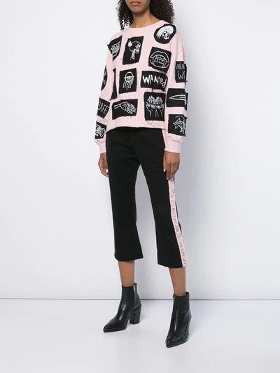Shop Haculla Stabat It Patch Sweatshirt In Pink