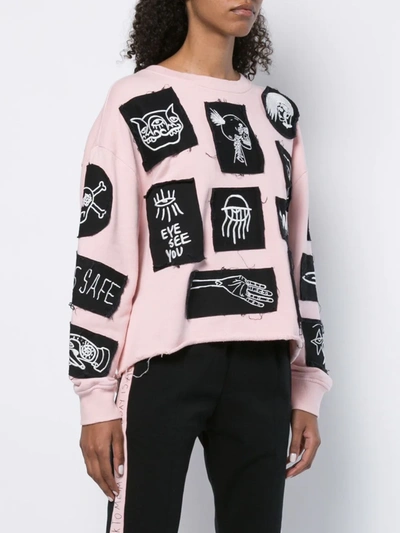 Shop Haculla Stabat It Patch Sweatshirt In Pink