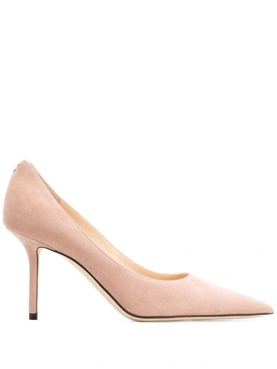 Shop Jimmy Choo Love 85mm Pumps In Neutrals