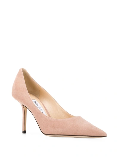 Shop Jimmy Choo Love 85mm Pumps In Neutrals