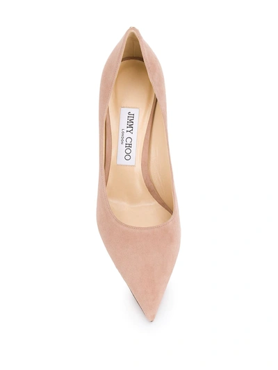 Shop Jimmy Choo Love 85mm Pumps In Neutrals