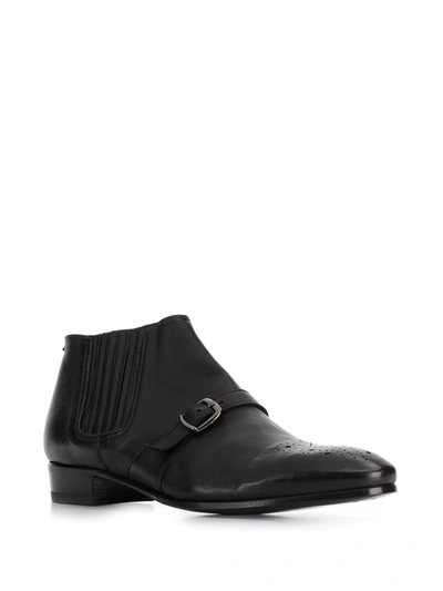 Shop Lidfort 200 Buckled Ankle Boots In Black