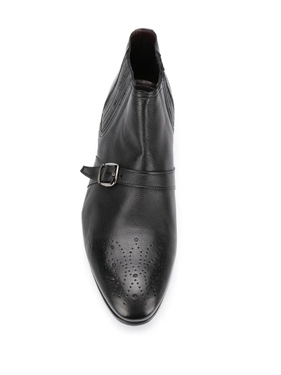 Shop Lidfort 200 Buckled Ankle Boots In Black