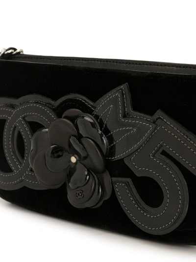 Pre-owned Chanel 2006 Camellia No.5 Shoulder Bag In Black