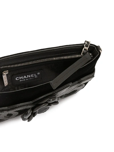 Pre-owned Chanel 2006 Camellia No.5 Shoulder Bag In Black