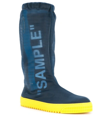 Shop Off-white Sample Boots In Blue