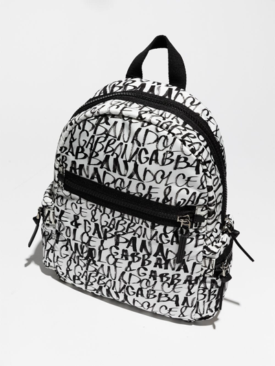 Shop Dolce & Gabbana Graffiti Print Backpack In Schwarz