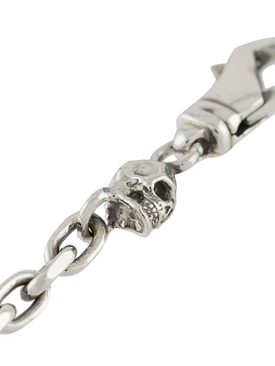 Shop Emanuele Bicocchi Skull-charm Chain Bracelet In Silver