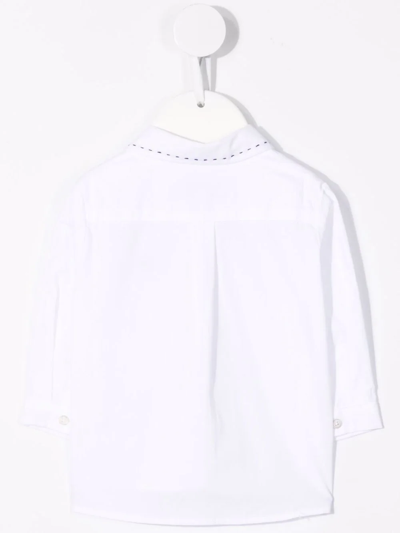 Shop Tartine Et Chocolat Logo-print Long-sleeve Shirt In White