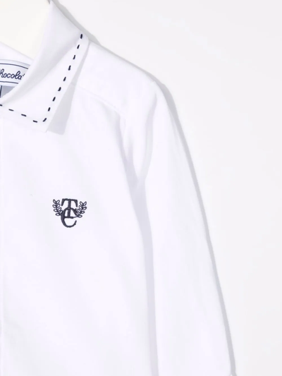 Tartine Et Chocolat Logo-print Long-sleeve Shirt In White