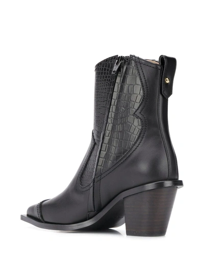 Shop Reike Nen Western Style Ankle Boots In Black