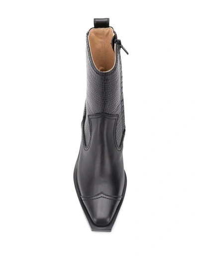 Shop Reike Nen Western Style Ankle Boots In Black