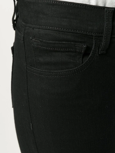 Shop J Brand Bootcut Low-rise Jeans In Black