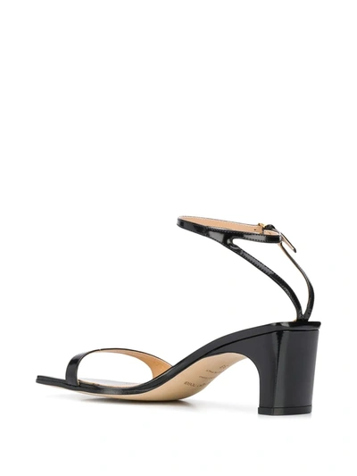 Shop Sergio Rossi Sr1 Geometric Heel Sandals In Black