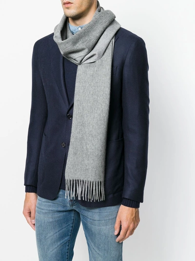 Shop N•peal Large Woven Scarf In Grey