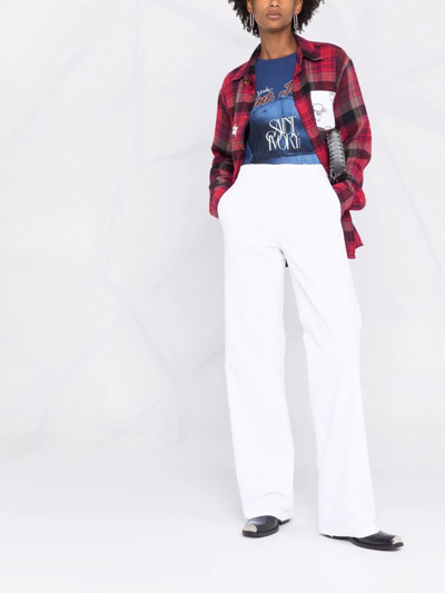 Dsquared2 Corduroy Straight-leg Trousers In Weiss