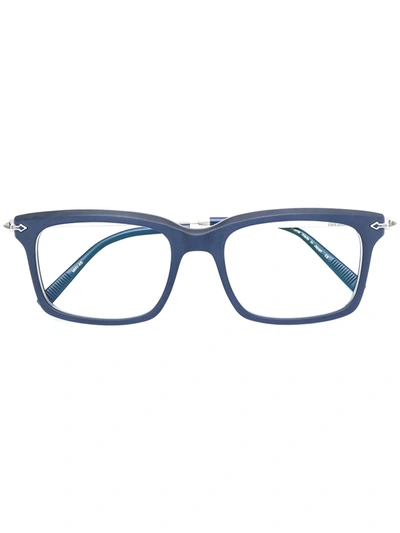 Shop Matsuda Square Frame Glasses In Blue