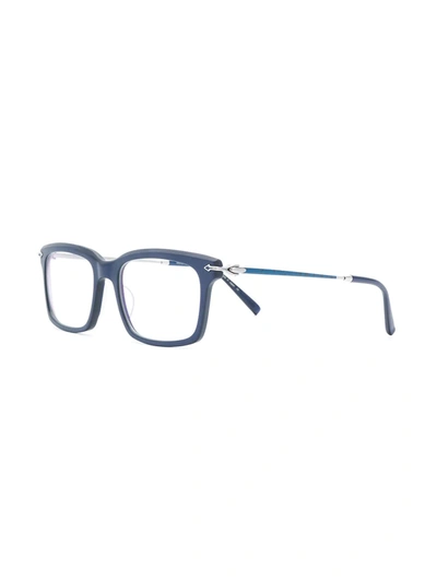 Shop Matsuda Square Frame Glasses In Blue