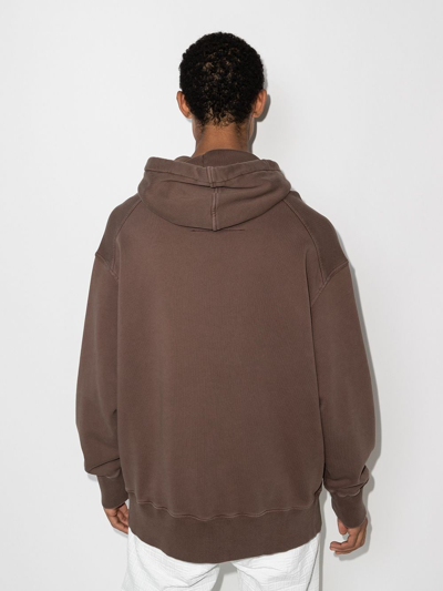 Shop Givenchy Barbed Wire-print Hoodie In Brown