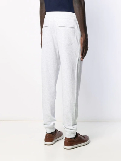 BRUNELLO CUCINELLI RIBBED CUFF TRACK PANTS - 灰色