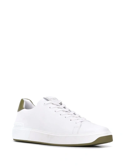 Shop Balmain B-court Low-top Sneakers In White