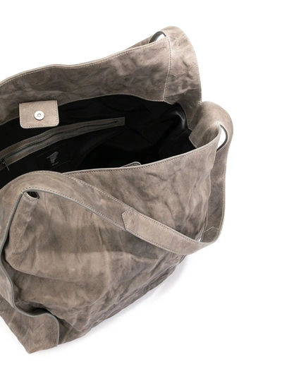 Shop Discord Yohji Yamamoto Profile Medium Tote Bag In Grey