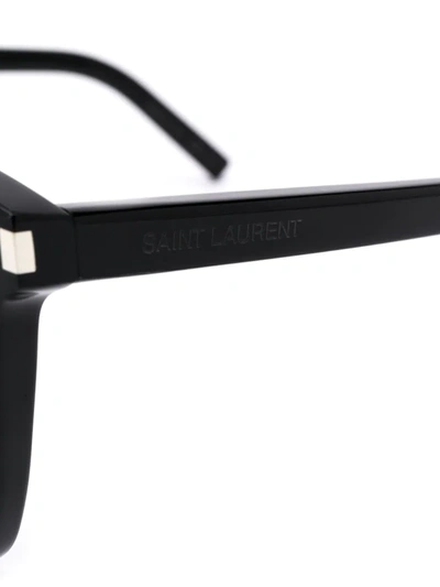 Shop Saint Laurent Square Frames Sunglasses In Black