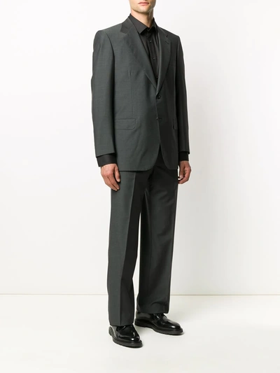 Shop Brioni Single-breasted Two-piece Suit In Grey