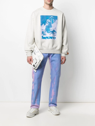 Shop Heron Preston Graphic-print Organic Cotton Sweatshirt In Neutrals