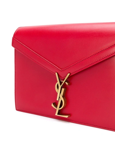Shop Saint Laurent Cassandra Shoulder Bag In Red