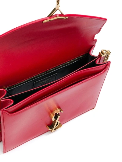 Shop Saint Laurent Cassandra Shoulder Bag In Red