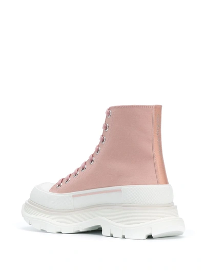 Shop Alexander Mcqueen Tread Slick High-top Sneakers In Pink