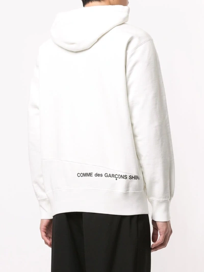 Pre-owned Comme Des Garçons X Supreme 2018 Logo Hoodie In White